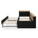 Upholstered Daybed With Storage Headboard, Wireless Charging, LED Lights by HouseOfZazla
