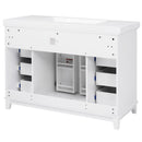 Bathroom Vanity With Sink, 6 Soft Close Drawers & Double Doors - White by HouseOfZazla