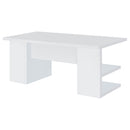 Hannah - 4 Shelf Writing Desk With Open Shelving - White by HouseOfZazla