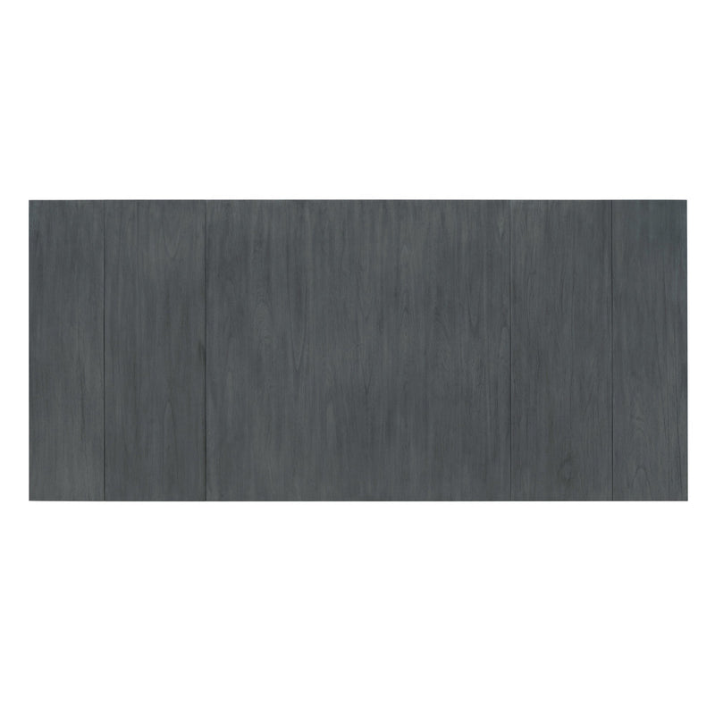 6-Piece Classic Dining Table Set, Rectangular Extendable Dining Table with two 12"W Removable Leaves and 4 Upholstered Chairs & 1 Bench for Dining Room (Gray+White)