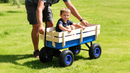 Outdoor Wagon All Terrain Pulling Wood Railing Air Tires Garden Cart by HouseOfZazla