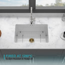 Undermount Single Bowl Ceramic Kitchen Sink, Dual Mount