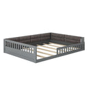 Upholstered Platform Bed With Guardrail And Pillow by HouseOfZazla