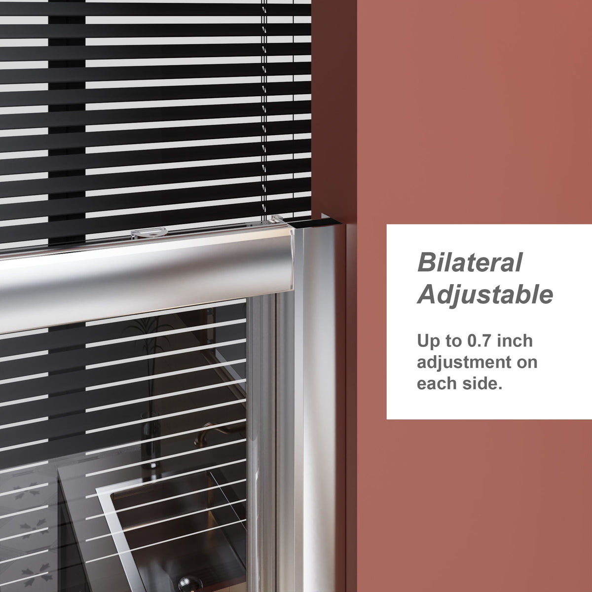 Single Sliding Shower Door With Handle - Chrome, photo 3 of 8