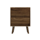 Double Drawer Bedside Table (Set of 2) - Walnut by HouseOfZazla