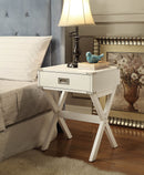 White Finish Accent Table