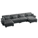 Super Comfort Oversized Modular Sectional Sofa With Movable Ottoman by HouseOfZazla