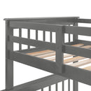 Stairway Bunk Bed With Storage And Guard Rail For Bedroom by HouseOfZazla