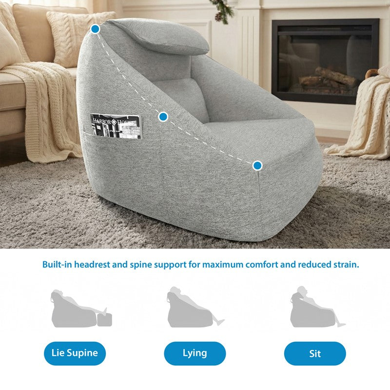 One Size Cloud Ergonomic Couch, Ash, photo 3 of 10