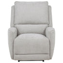 Sylmar Chenille Upholstered Power Recliner Dove Grey