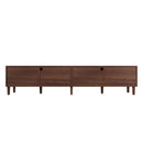 TV Stand With App-Controlled LED Lights, 2 Drawers & Door Storage by HouseOfZazla