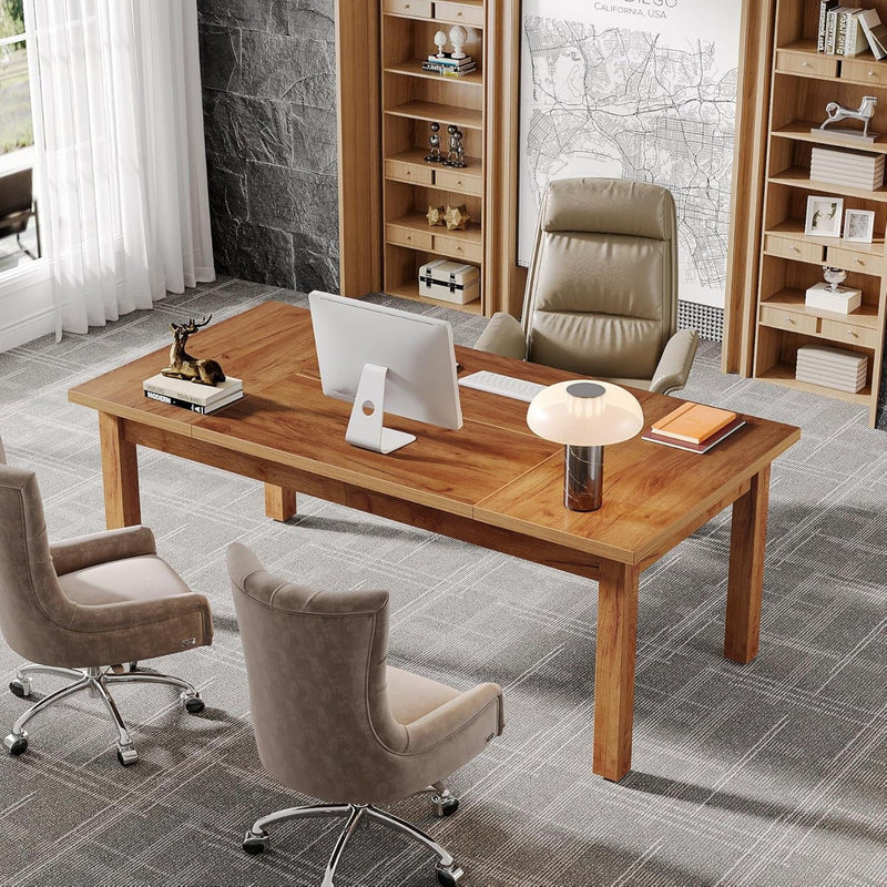 Executive Desk With Legs - Natural / Light Brown, photo 2 of 4