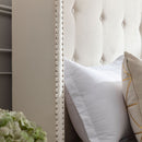 Peyton - Upholstered Bed With 54" High Headboard, Traditional Hand Buttoned Tufting by Unique Piece Furniture