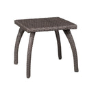 Luminant Outdoor Side Table With Iron Frame - Brown