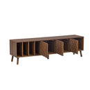 TV Stand With 5 Legs, Media Console Table For Tvs Up To 75" - Walnut