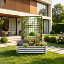 2-in-1 Raised Garden Bed with Trellis