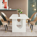 Rectangular Dining Table For 6 - 8 People With Pedestal Base by HouseOfZazla