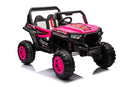 12V7A*1 30W*4 Four-Wheel Drive Seat One Button Start, Forward And Backward, High And Low Speed, Music, Front Light, Power Display, Two Doors Can Open, 2.4G R / C, Seat Belt Four Wheel Absorber by HouseOfZazla