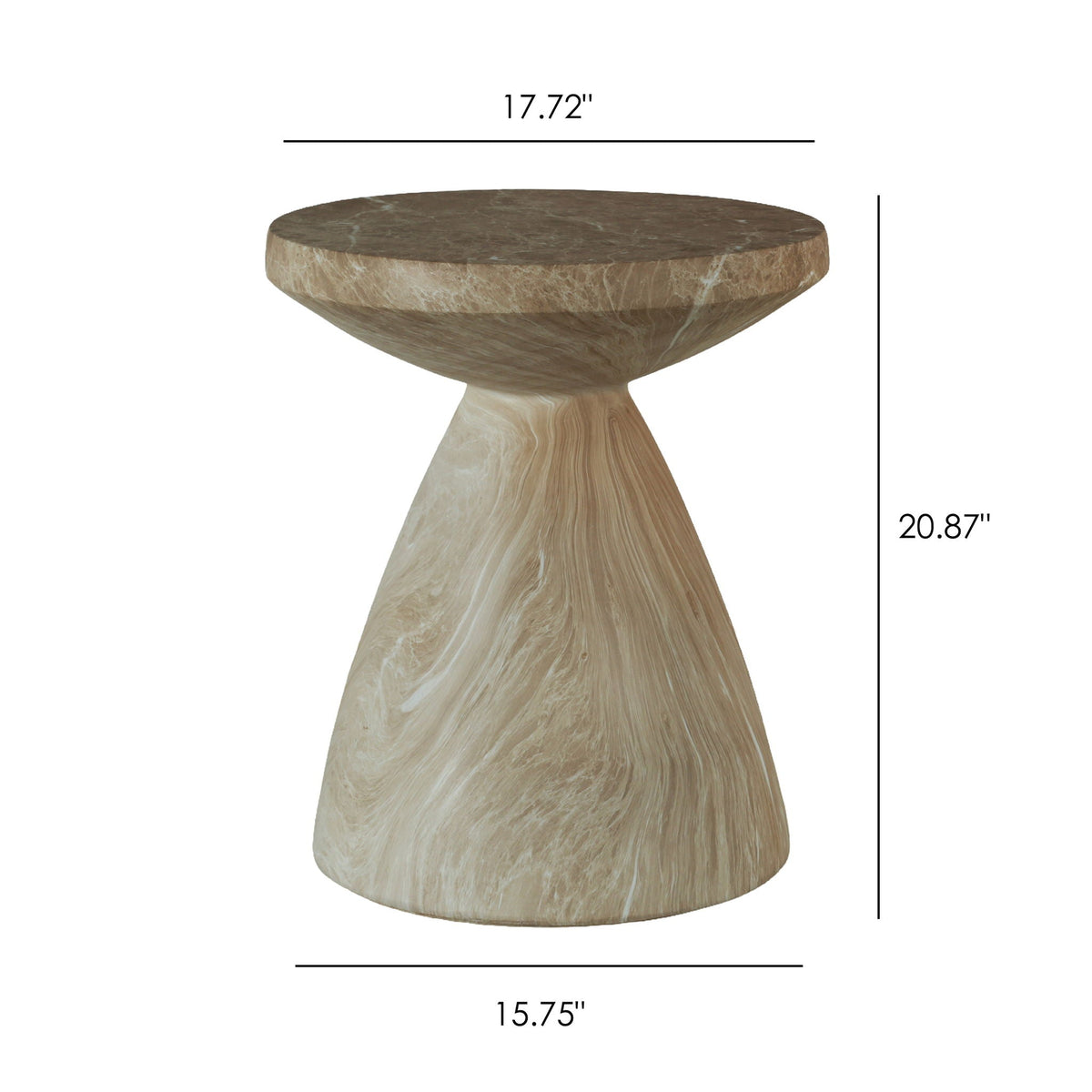 Outdoor Geometric End Table - Marble, photo 2 of 7