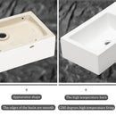 Modern Ceramic Rectangle Wall Mount Bathroom Sink With Single Faucet Hole by HouseOfZazla