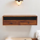 Lunar - 2 Drawer Wall Mounted Media Unit - Brown by Unique Piece Furniture