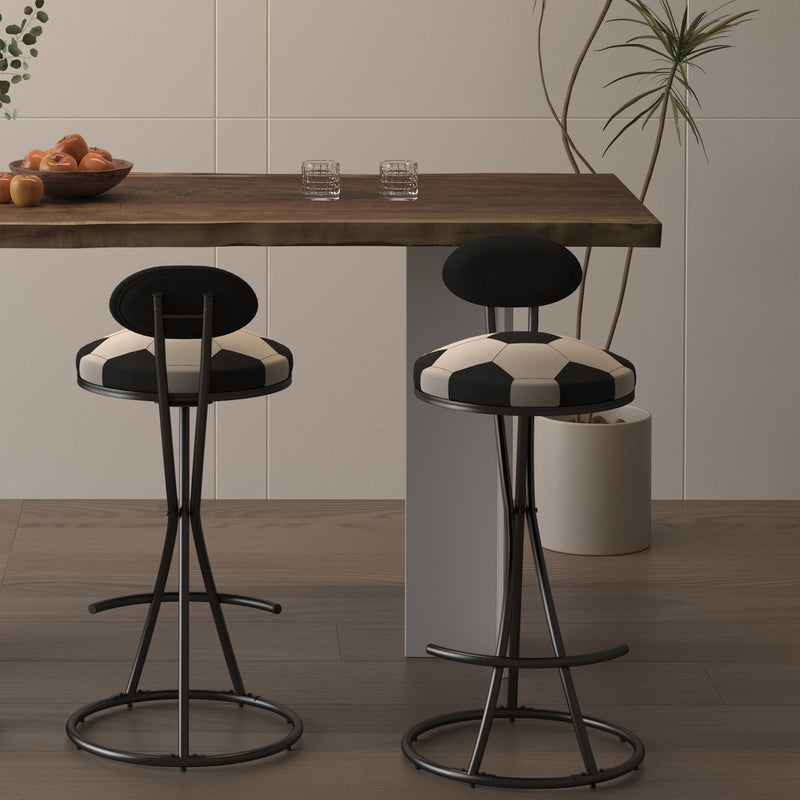 Upholstered S-shaped Barstools Set of 2, photo 3 of 10
