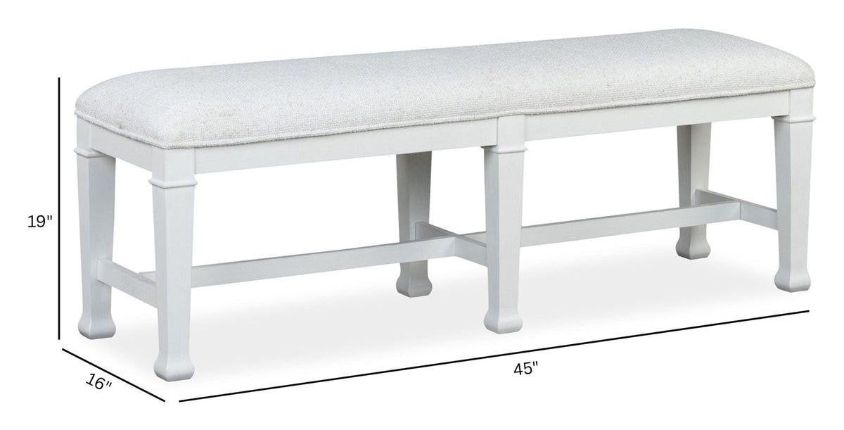 Kingston - Bench - Whisper White And Cerused Nutmeg, photo 2 of 6