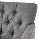 Harrison Tufted Club Chair with Button Tufted Back and Birch Wood Legs by HouseOfZazla