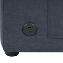 Modern L-Shaped Sectional Sofa With Curved Chaise, USB Ports, And Side Storage Pockets by HouseOfZazla