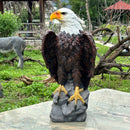 13" H x 24.4" L Large Standing Bald Eagle Garden Statue by HouseOfZazla