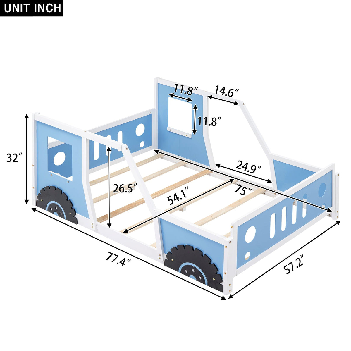 Classic Car Shaped Platform Bed With Wheels, photo 8 of 28