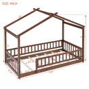 Bed House Bed Frame With Fence by HouseOfZazla