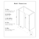 Frameless Single Sliding Soft Close Shower Door, 5 / 16" Clear Nano Coated Tempered Glass And 304 Stainless Steel Handle - Matte Black by HouseOfZazla