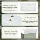 Modern Floating Bathroom Vanity With Ceramic Basin Perfect For Small Bathrooms by HouseOfZazla