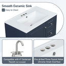 Freestanding Bathroom Vanity With Sink, Soft Close Door, 3 Drawers