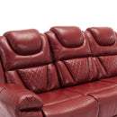 Home Theater Seating Manual Recliner Chair With Center Console And Led Light Strip For Living Room by HouseOfZazla