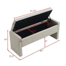 Modern Upholstered Large Bed End Bench With Storage by Unique Piece Furniture