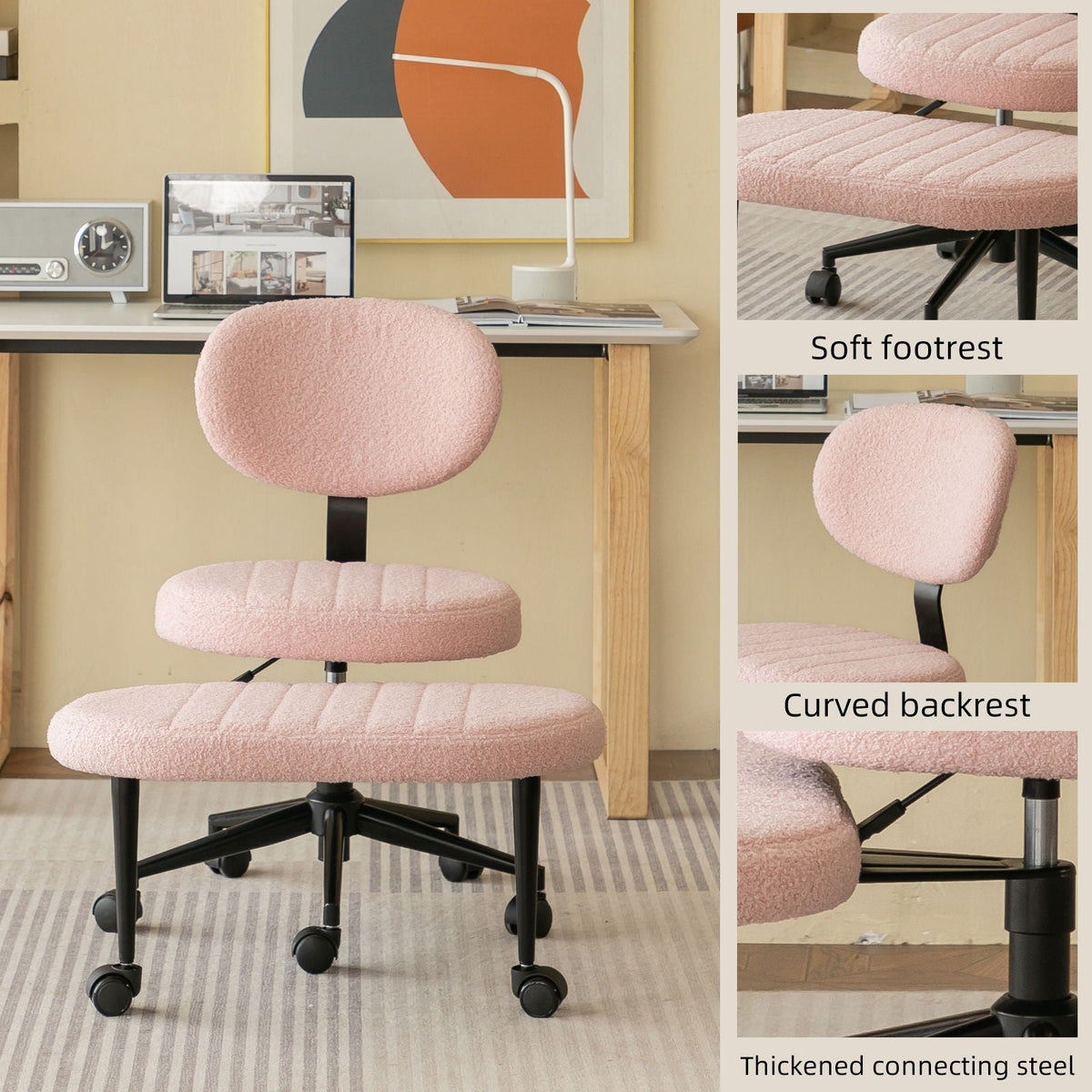 Ergonomic Cross Legged Office Chair With Back Support, photo 7 of 34