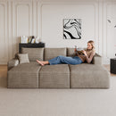 95" Cloud Sectional Sofa with 2 Ottomans