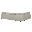Upholstered U-Shaped Sectional Sofa With Movable Ottoman And Side Storage Pockets by HouseOfZazla