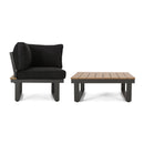 Sterling V-Shaped Outdoor Aluminum 5 Seater Sofa Set with Cushions by HouseOfZazla