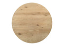 Tate - Round Dining Table With Metal Base - Oak Finish by HouseOfZazla
