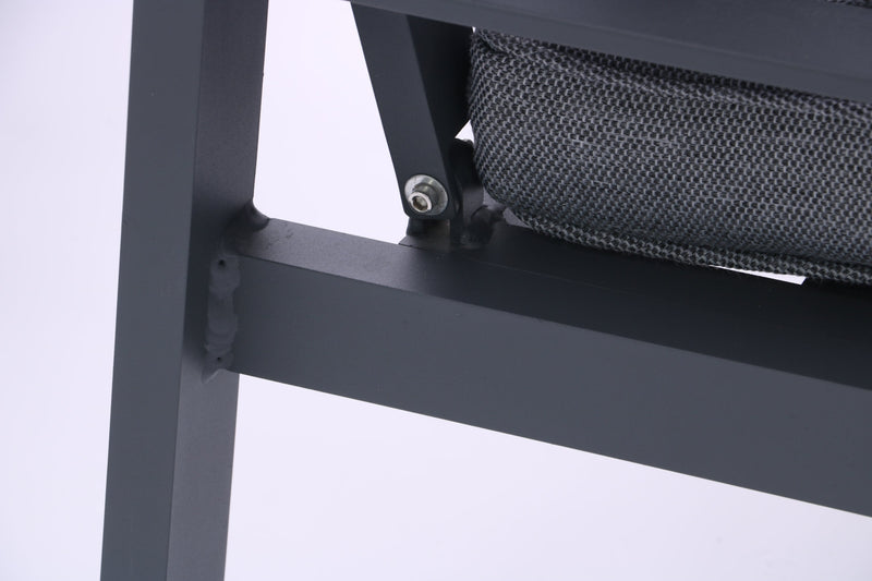 4-piece Aluminum Outdoor Patio Conversation Set,All-Weather Sectional Sofa Outside Furniture with Removable Cushions and Tempered Glass Coffee Table for Courtyard,Poolside,Deck,Balcony(Grey)