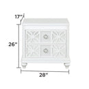 Abigale - 2 Drawer Nightstand With LED - White by HouseOfZazla
