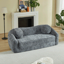 86-Inch Curved Convertible Sofa Recliner