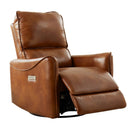 Electric Recliner Chair With Rocker And Swivel Function - Brown by HouseOfZazla