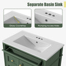 Bathroom Vanity With Top Sink, Storage Cabinet With 2 Drawers, Tip Out Drawer by Unique Piece Furniture