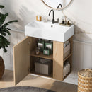 Modern Floating Bathroom Vanity With Ceramic Basin Perfect For Small Bathrooms by HouseOfZazla