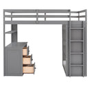 Loft Bed With Drawers, Desk, And Wardrobe by HouseOfZazla