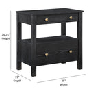 Danielle - 2 Drawer Nightstand - Black by HouseOfZazla